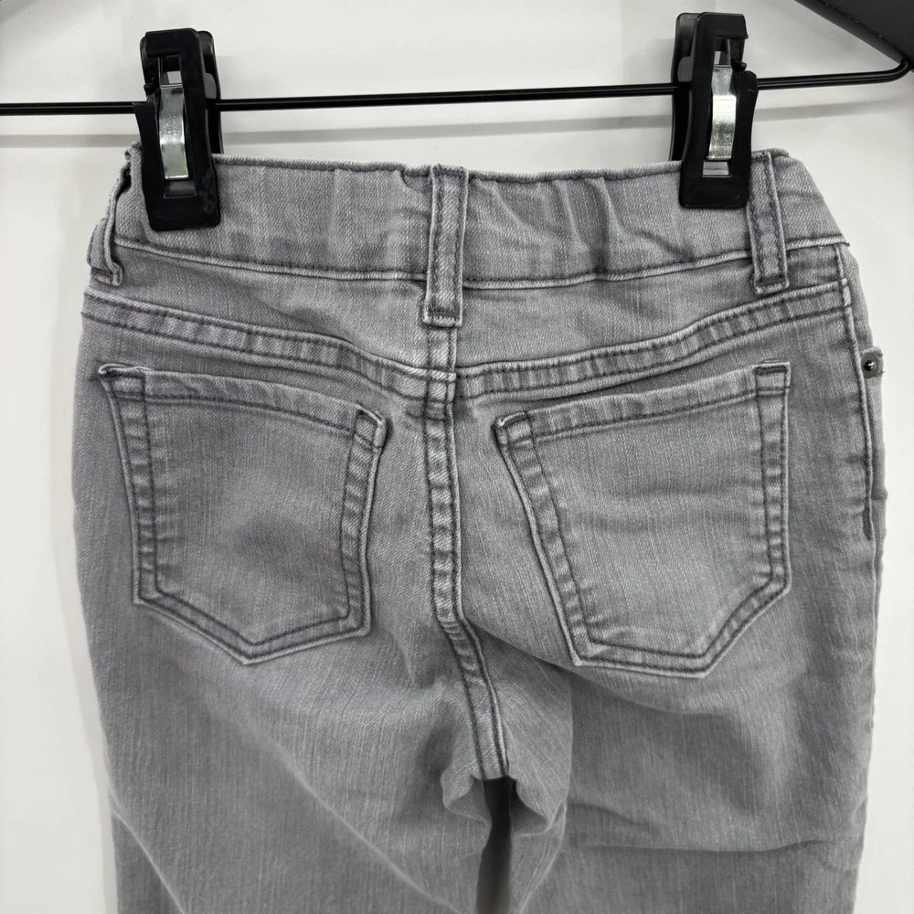 Childrens Place Kids Super Skinny Fit Jeans 6X 7 Gray Adjustable Waist Boho Cute